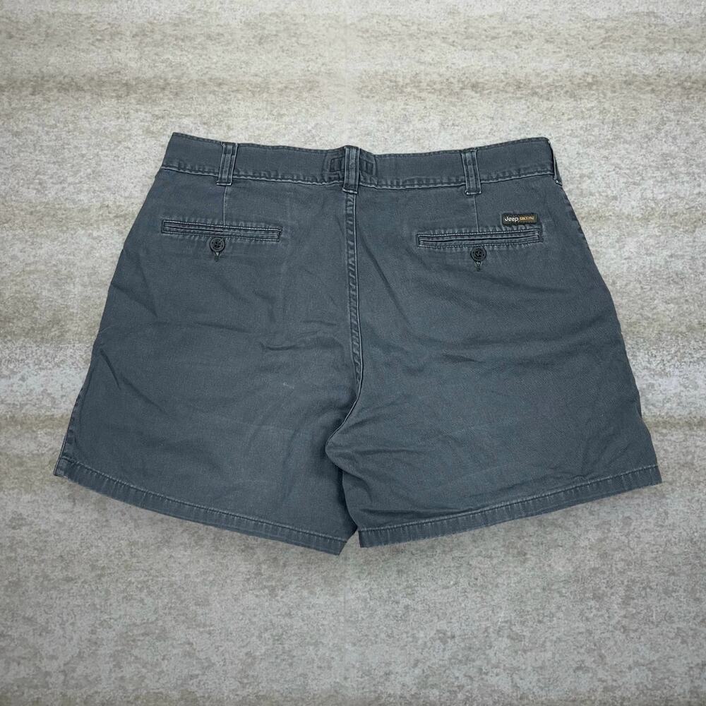 Vintage 90s Jeep Khakis Shorts 36x6 Olive Green 6" Inseam